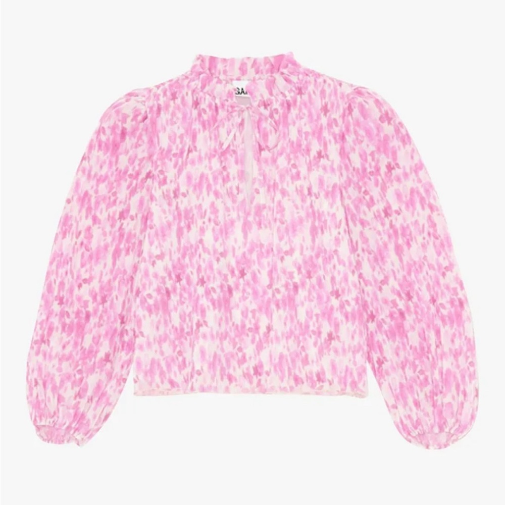 Ganni Pink Patterned Blouse
